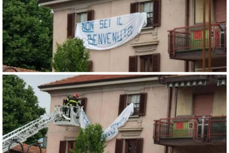 Questore di Bergamo, togliere quel lenzuolo è un abuso