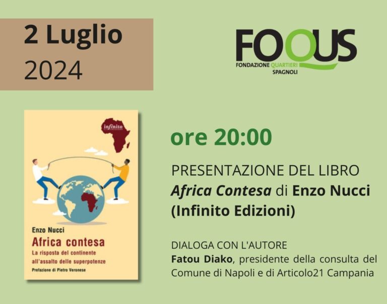 “Africa contesa”, il 2 luglio la presentazione del libro di Nucci a Napoli
