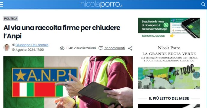 Sciogliere l’Anpi? L’ultima trovata della destra per equiparare fascisti e antifascisti