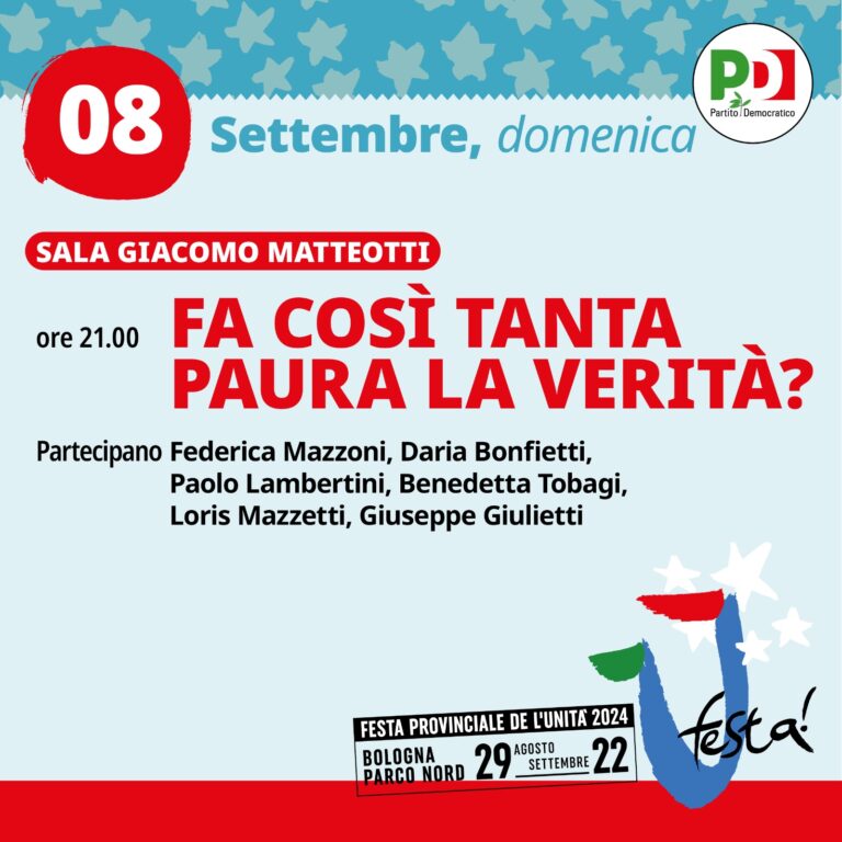 “Fa così tanto paura il passato?”. Bologna, 8 settembre