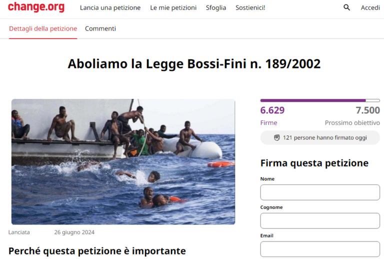 Abolizione Legge Bossi-Fini. Petizione Associazione Migrare supera le 6.500 sottoscrizioni