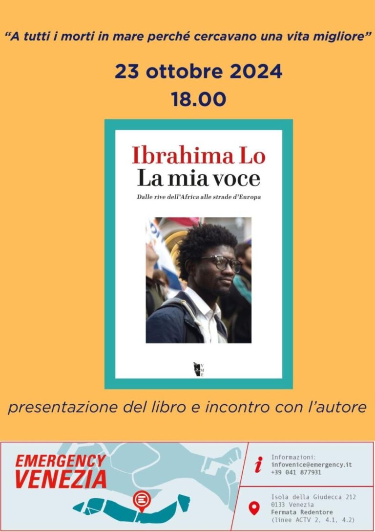 Mercoledì 23 a Venezia. Ibrahima Lo: La mia voce, dalle rive dell’Africa alle strade d’Europa