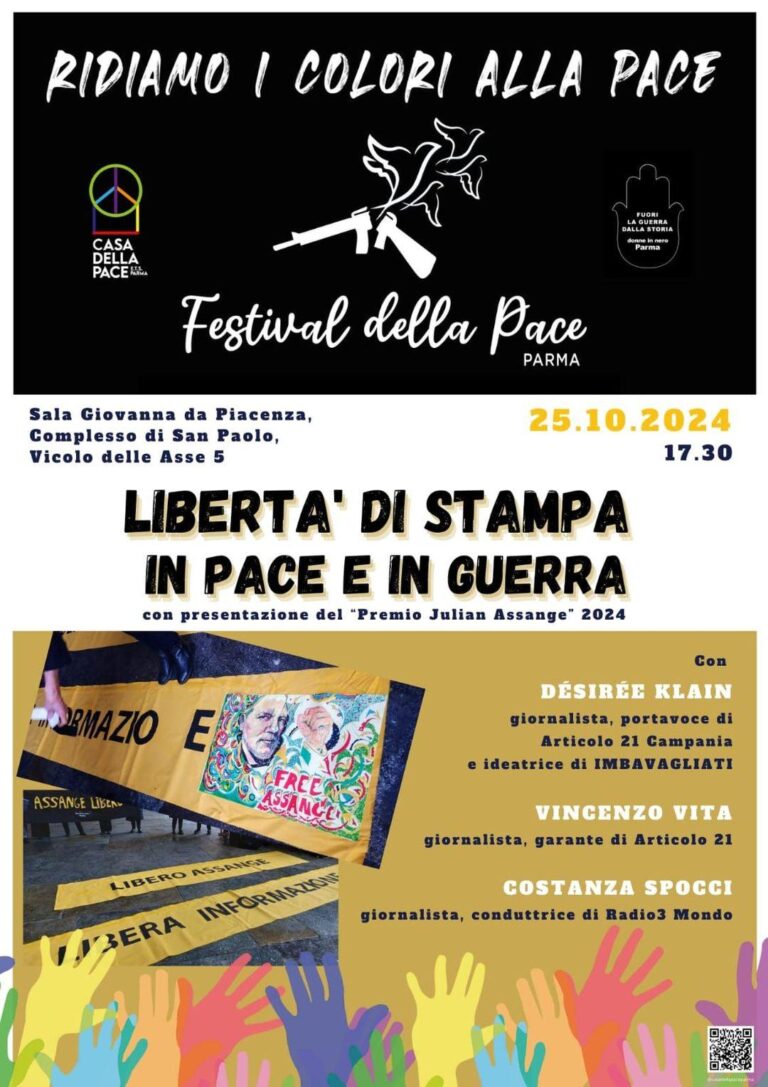 Cos’è la libertà di stampa, in guerra e in pace. Il 25 ottobre convegno a Parma