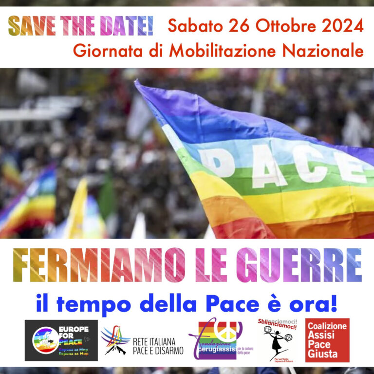 “Fermiamo le guerre. Il tempo della pace è ora”. Tutte le iniziative per la pace fino al 26 ottobre