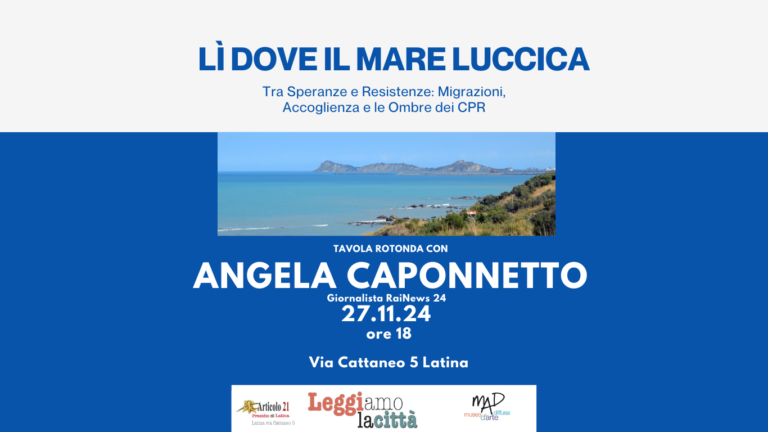 Angela Caponnetto ospite di Articolo 21 a Latina