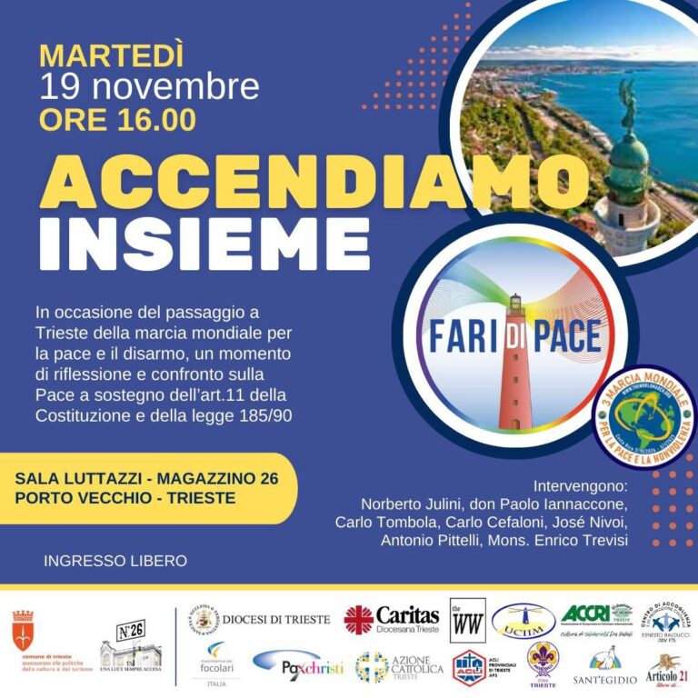 “Fari di Pace 2024”, nei porti di Trieste e Monfalcone