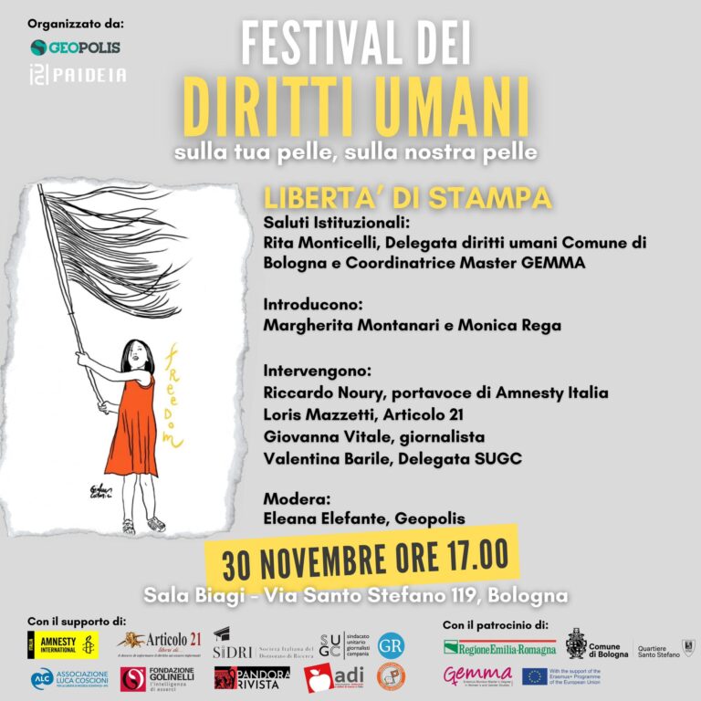 “Sulla tua pelle, sulla nostra pelle”, torna il Festival dei Diritti umani di Bologna