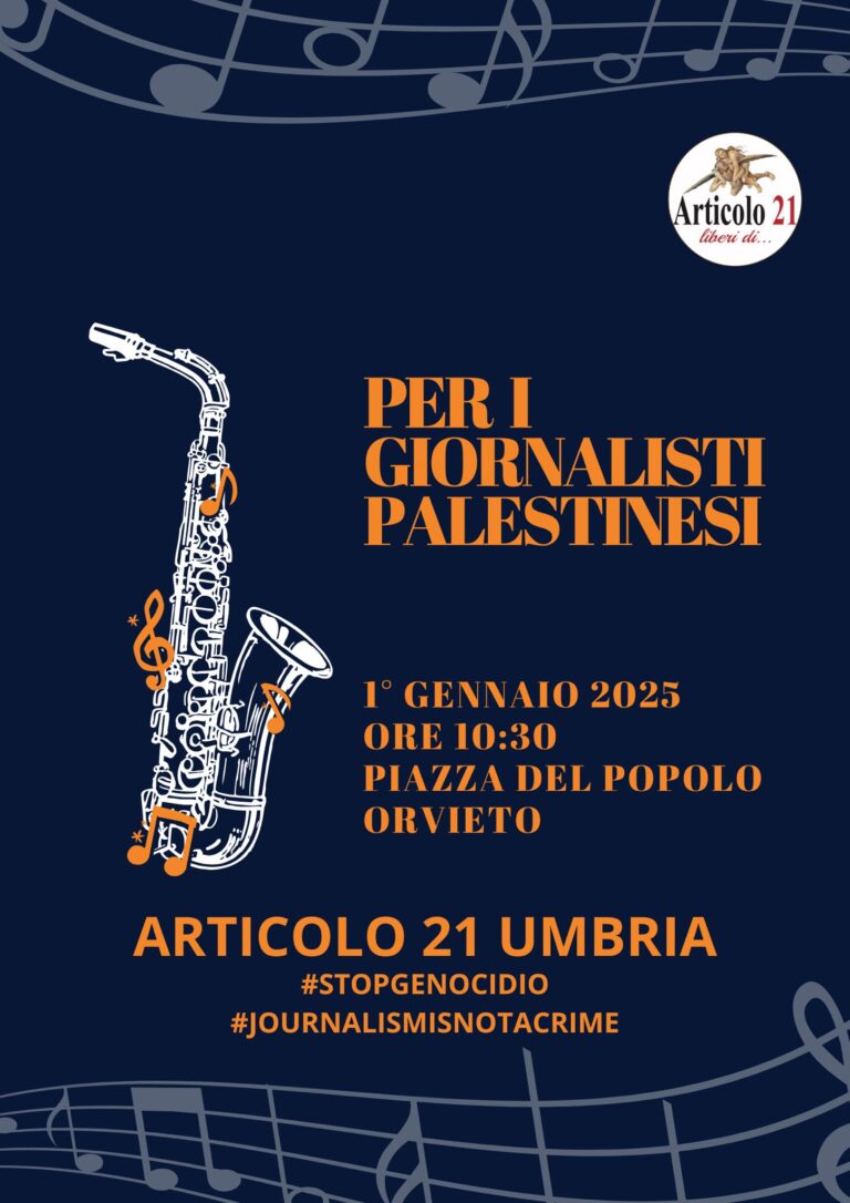 Il 1° gennaio ad Orvieto per i giornalisti palestinesi uccisi