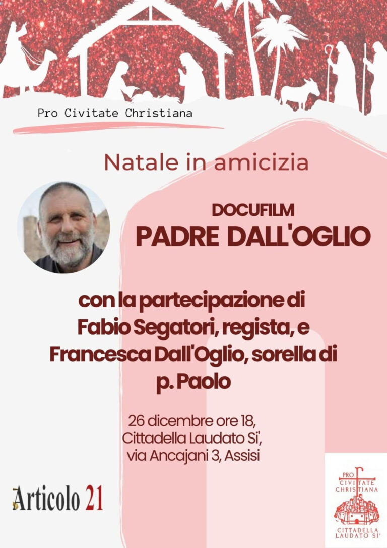 26 dicembre ad Assisi per Padre Dall’Oglio